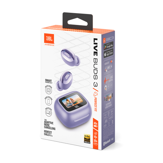 JBL Live Buds 3 - Purple - True wireless Noise Cancelling bud-type earbuds - Detailshot 15